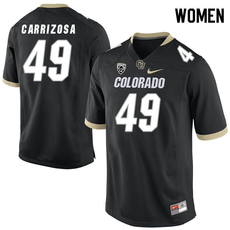 Women #49 Trent Carrizosa Colorado Buffaloes College Football Jerseys Stitched Sale-Black